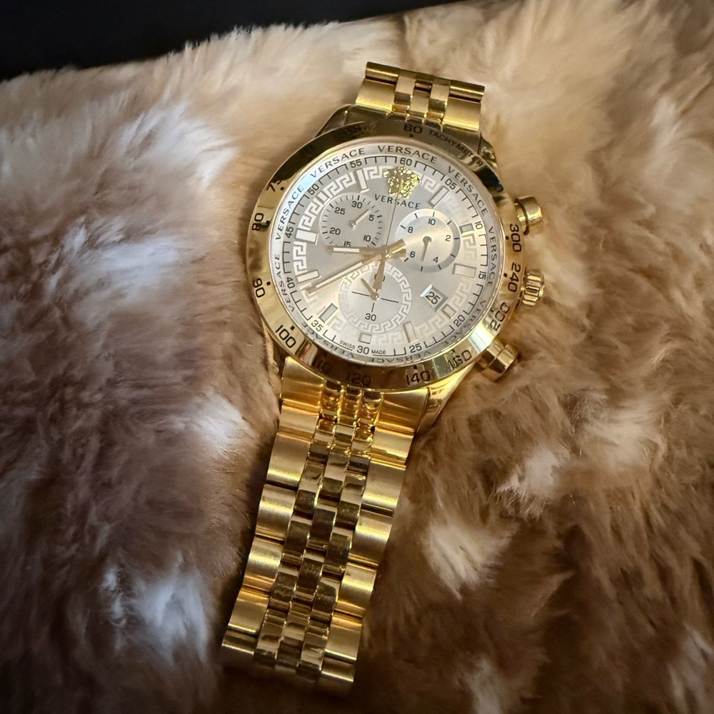 Versace Gold Chronograph Men's Watch